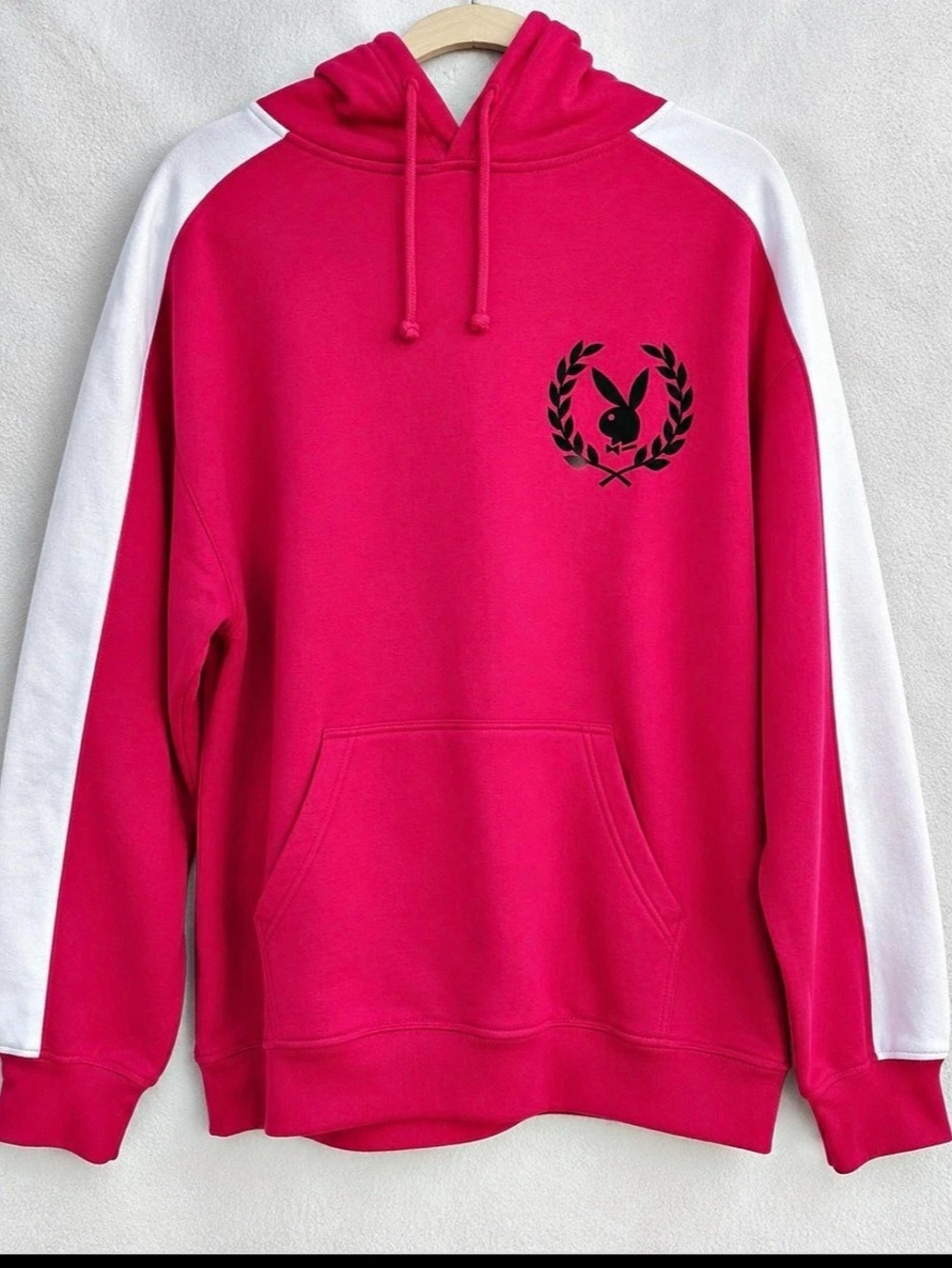 Playboy Pink & White Graphic Hoodie